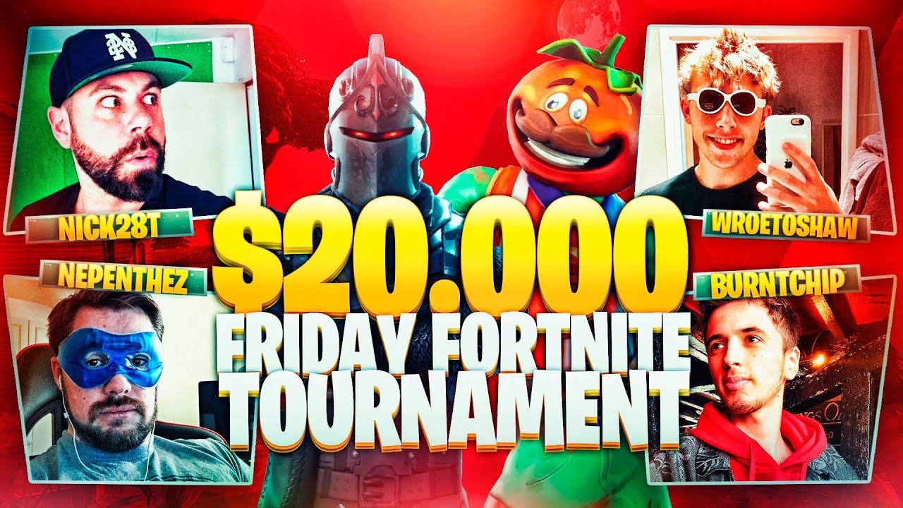 $20,000 FORTNITE TOURNAMENT vs WROETOSHAW and THEBURNTCHIP - Battle Royale W2S