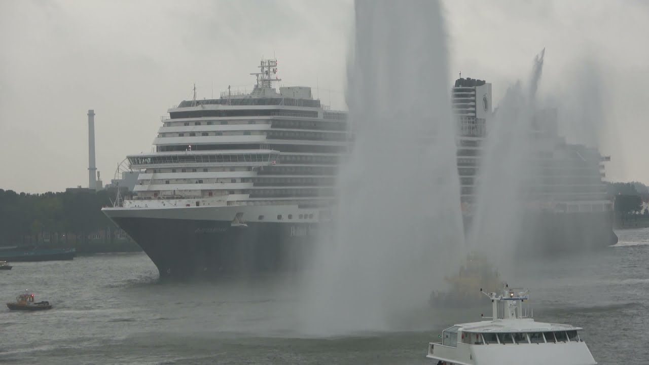 MS Rotterdam VII arriving (Maiden Call) in Rotterdam, The Netherlands - Shipspotting Part 4 (4K)