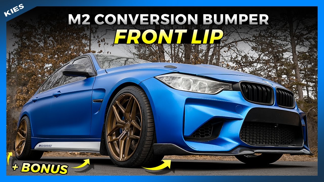 It's FINALLY HERE! The F30 M2 Conversion Bumper Carbon Fiber Front Lip + BONUS Carbon!