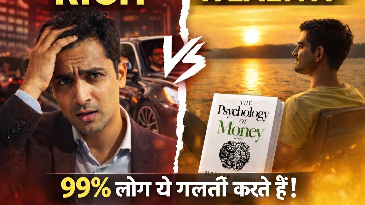 The Psychology of Money Hindi Summary | Rich vs Wealthy | Morgan Housel Book Explained