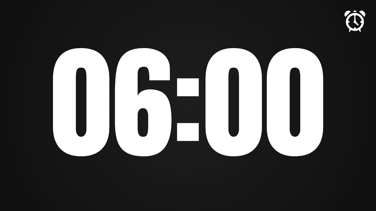 6 Minute Countdown Timer (06:00) | Clean & Accurate 4K UHD | HOW TO | AJ AND DJ PRODUCTIONS