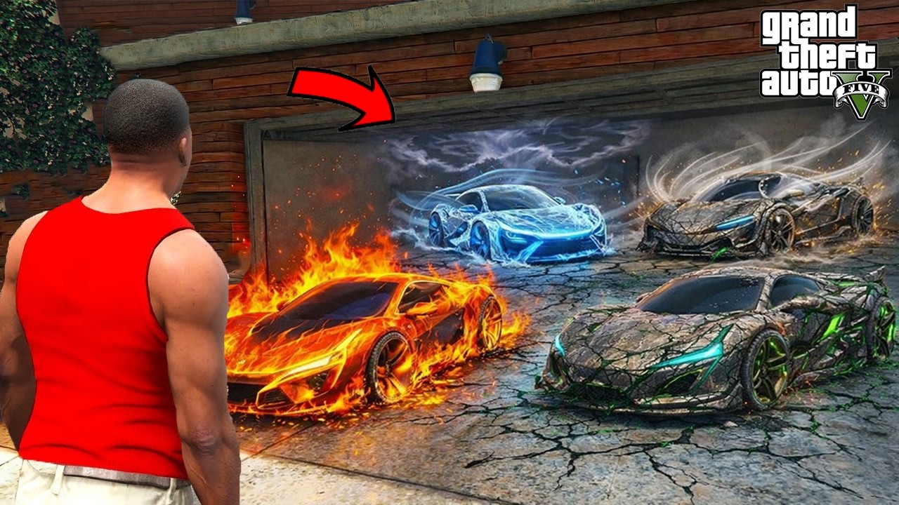 Franklin & Shinchan Found MOST SECRET ELEMENTAL CARS in Franklin Garage in GTA 5 || SHINCHAN GTA 5