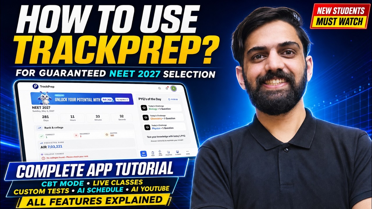 How to Use Trackprep App for NEET 2027 | CBT Mode, Live Classes, Custom Tests & AI Tools