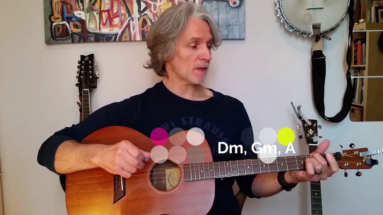 tenor guitar lessons in GDAD with Mike Turnbull - minor chords & moveable shapes