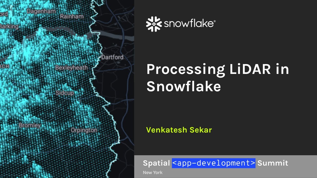 Обработка данных LiDAR в Snowflake | Венкатеш Секар | Главный архитектор облачных данных в Snowflake