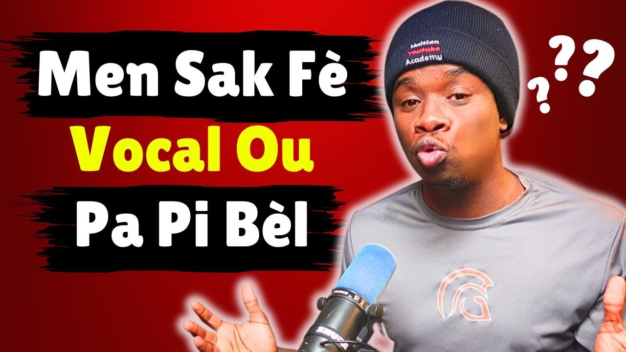 Siw Vle Gen Yon Pi Bèl Vocal, Men Yon Teknik Fasil