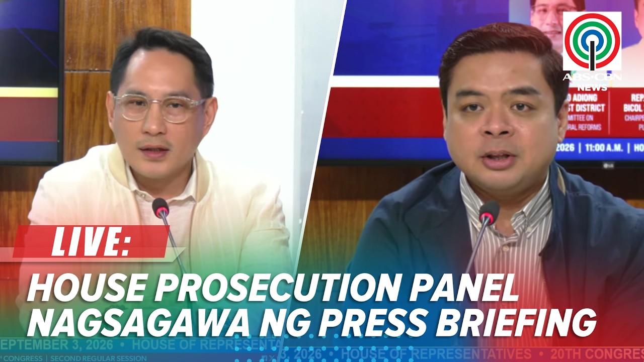 LIVE: House Prosecution Panel holds press briefing on VP Sara Duterte's Impeachment Trial
