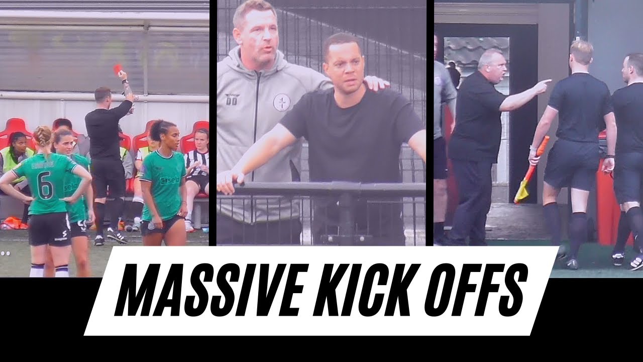 A sin bin, two red cards, a fan jumping on the pitch & coaches kicking off! | Boldmere vs Newcastle