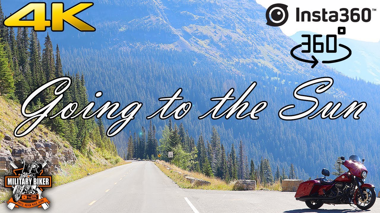 Stunning 4K 360 Degree immersive experience of the Going To The Sun Road, Montana by Motorcycle