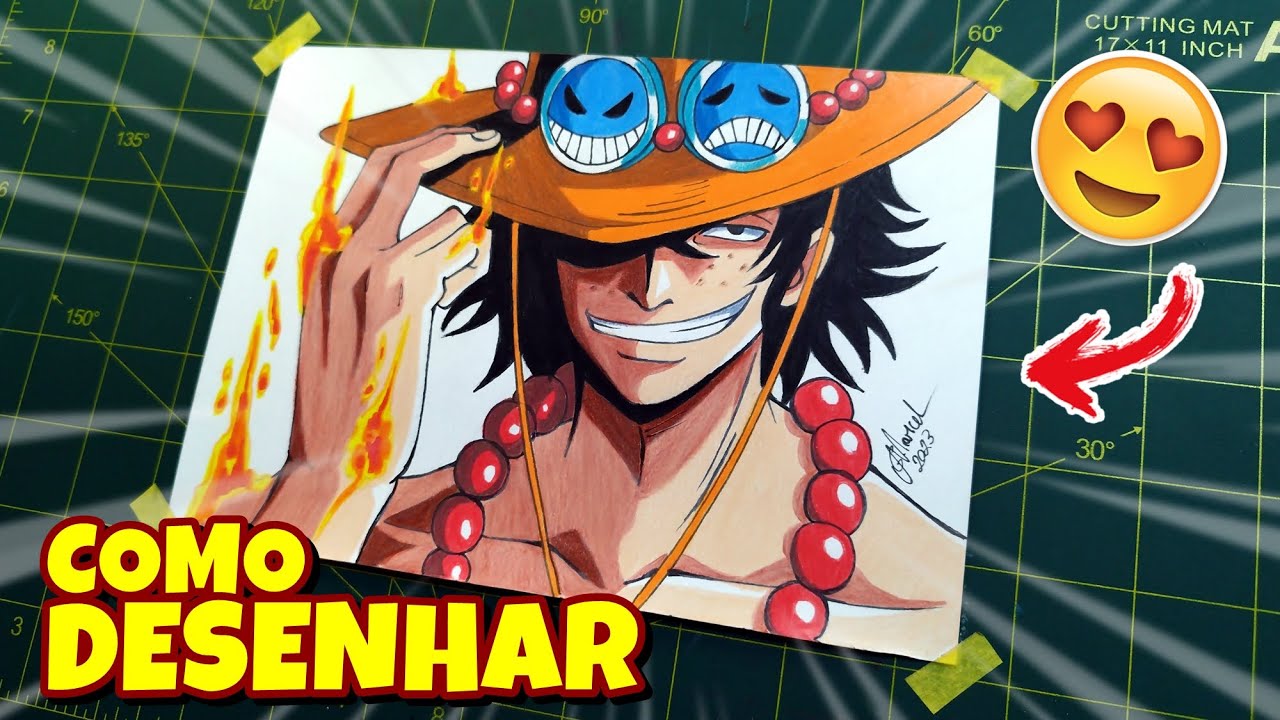 Como desenhar o Ace de One Piece passo a passo #1