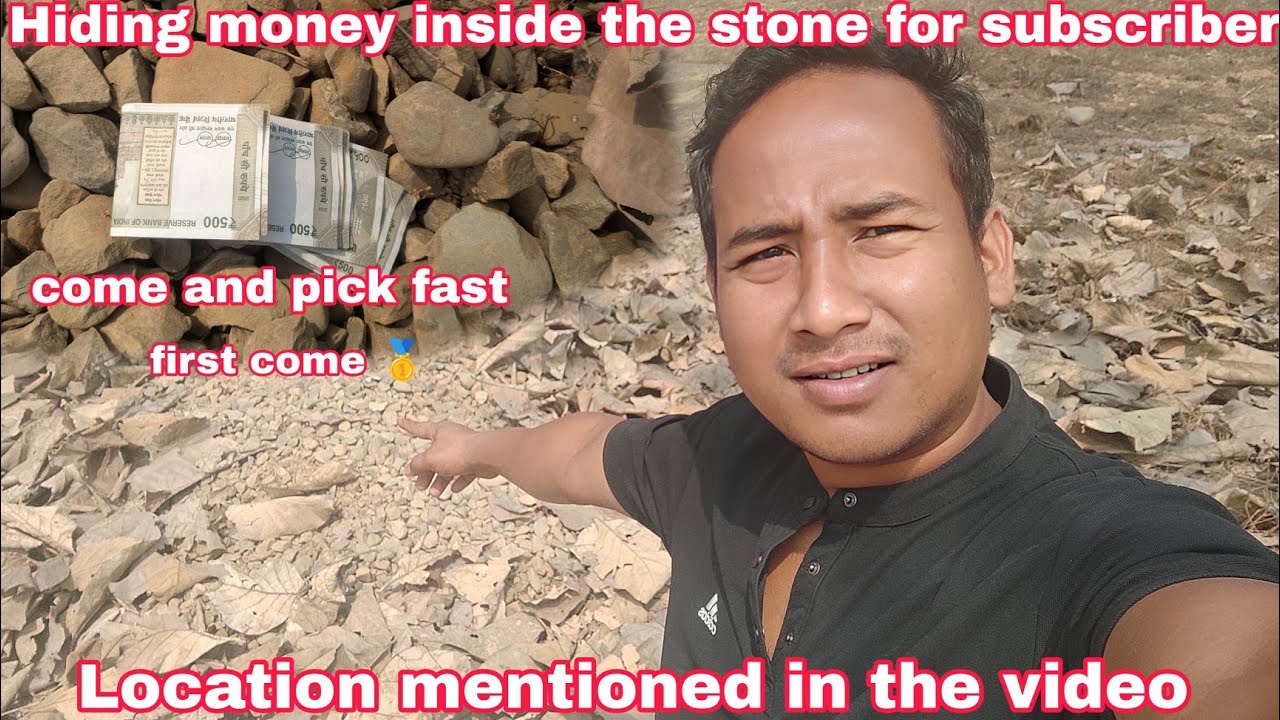 Hiding money inside the stone for subscribers || first come first 🥇 Razaphi Basa #newvideo 