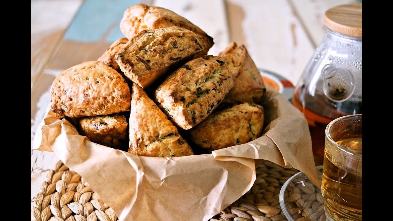 Green onion cheese scones, 대파 치즈 스콘, 결스콘 만들기, ネギチーズスコーン