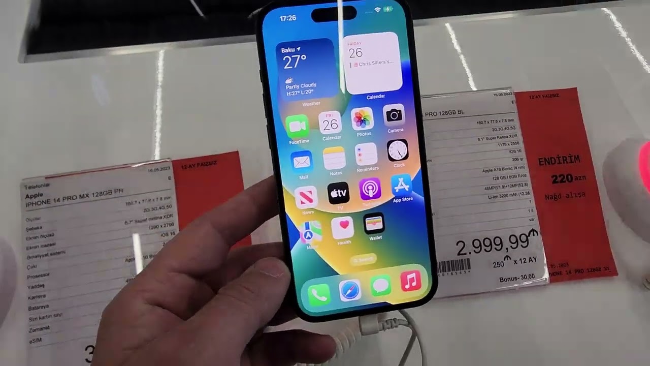 Baku Electronicsde Iphone 14 Qiymetleri  26.05.2023 cu il