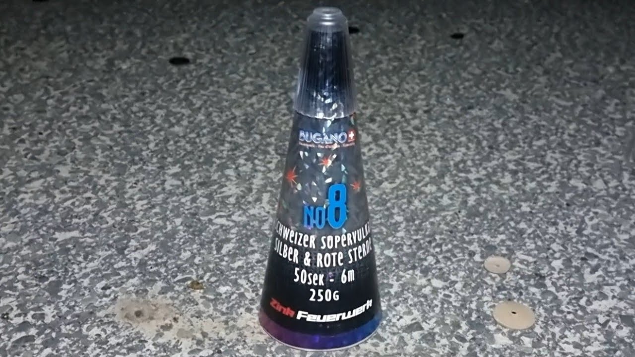 Zink Schweizer Supervulkan No.8 Silber & Rote Sterne