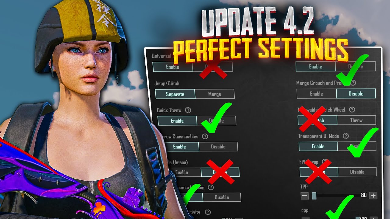 New Update 4.2 Best Settings & Sensitivity to Improve Headshots and Hip-Fire ✅❌ | PUBG MOBILE / BGMI