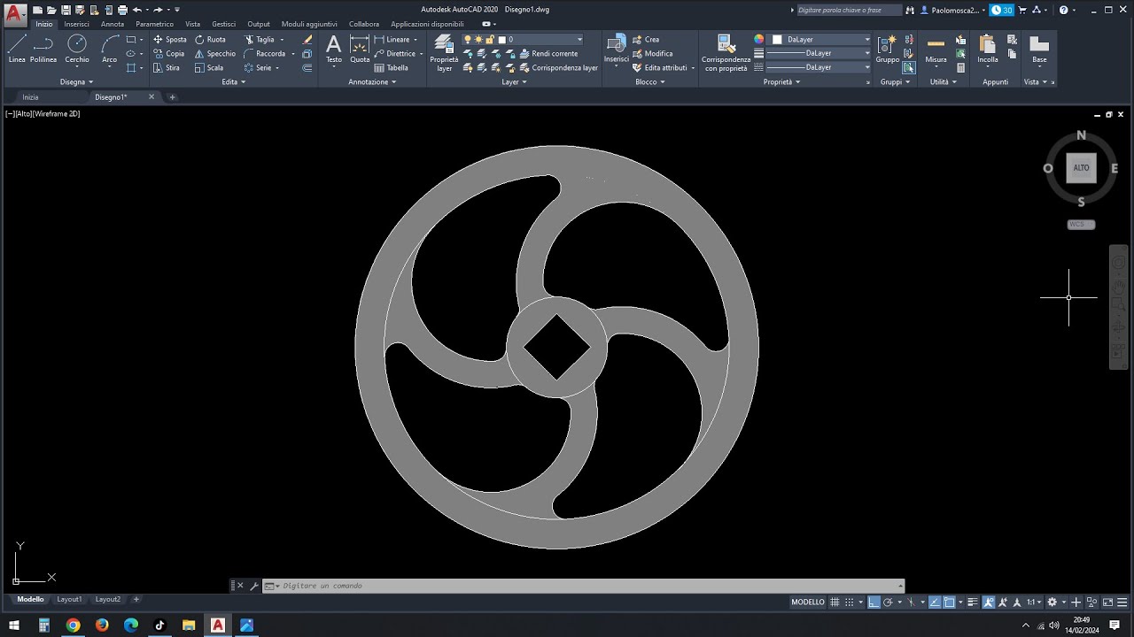 Realizzare una puleggia su Autocad - Prof. Paolo Mosca