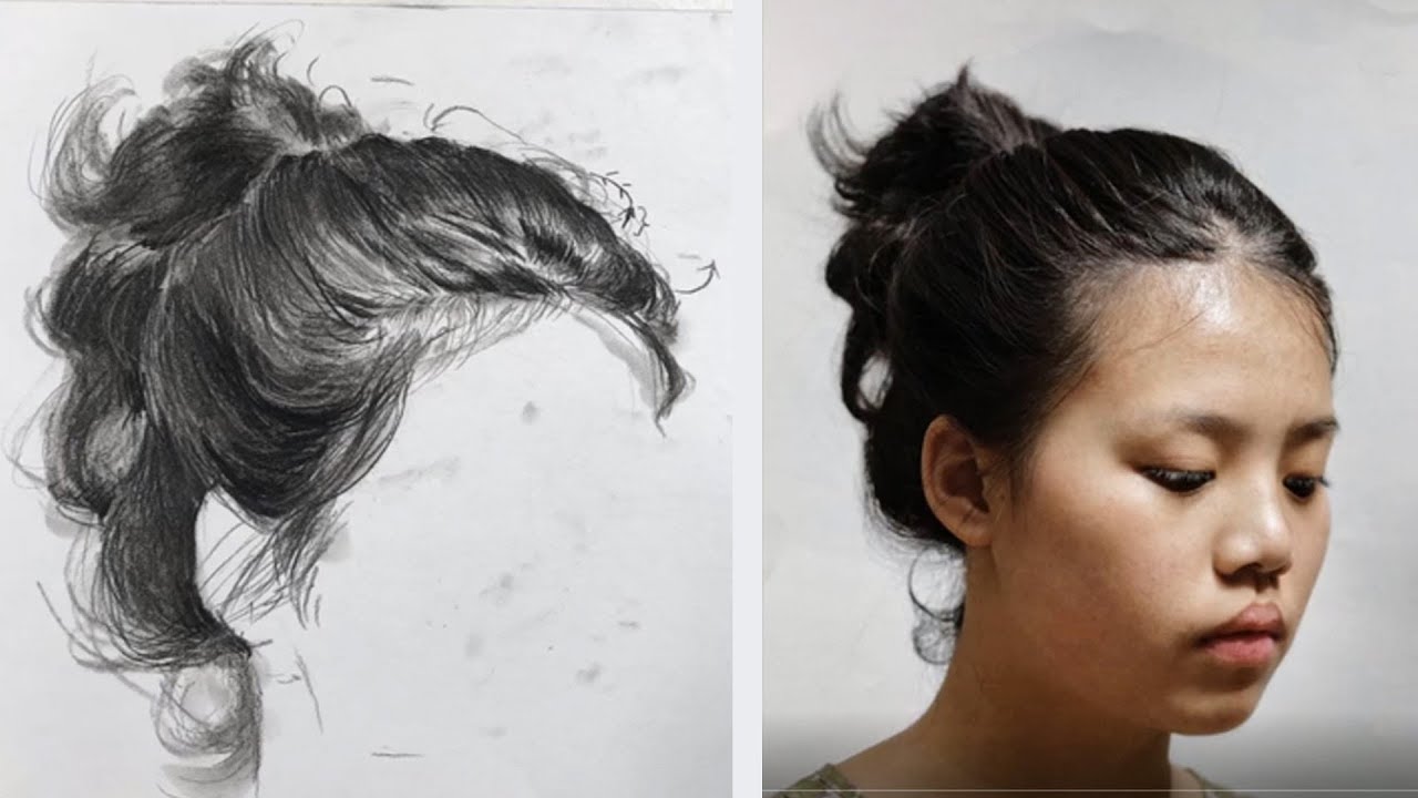 How to Draw Realistic Hair | Step by Step Drawing