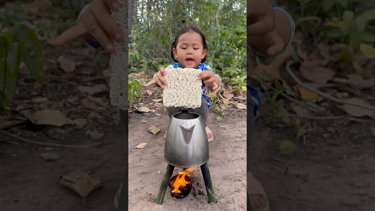 Survival Skills: Single mom show SMART ideas and USEFUL with noodles in forest #camping #bushcraft