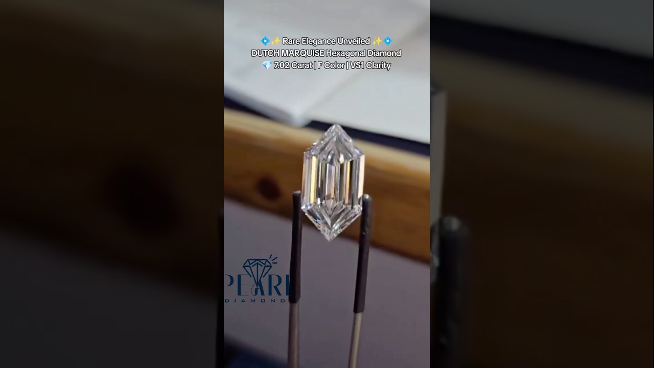 7.02 Carat Marquise Hexagonal Cut Diamond | VS1 Clarity Brilliance 💎
