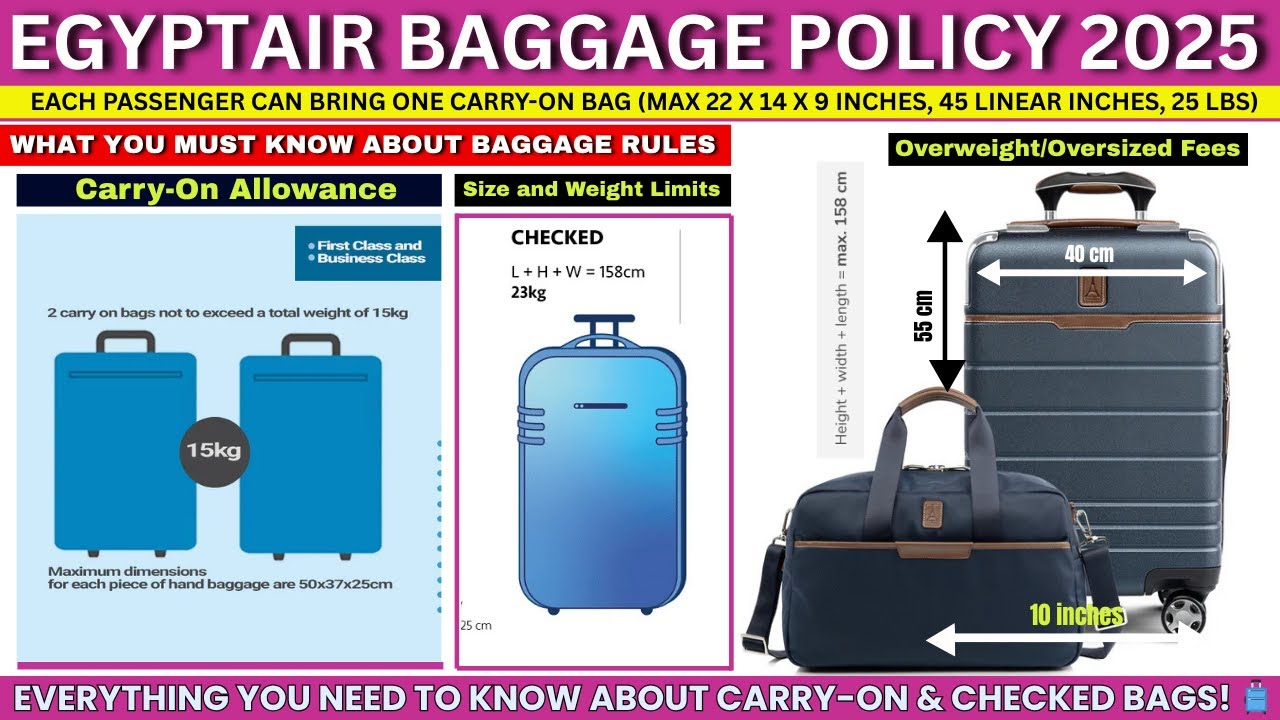 EgyptAir Baggage Policy 2025 | What You Can Bring & What It&rsquo;ll Cost You!