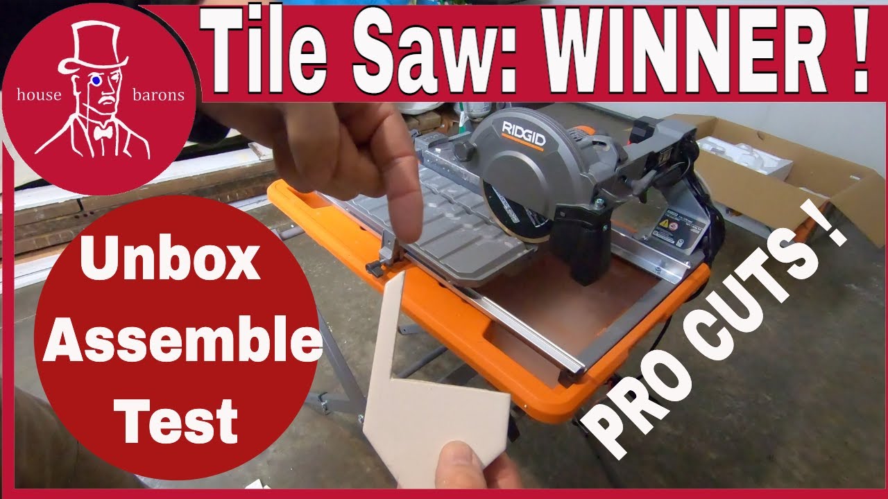 Wet Tile Saw Reviews: Rigid 7 inch with Stand, Unbox, Assemble, Test