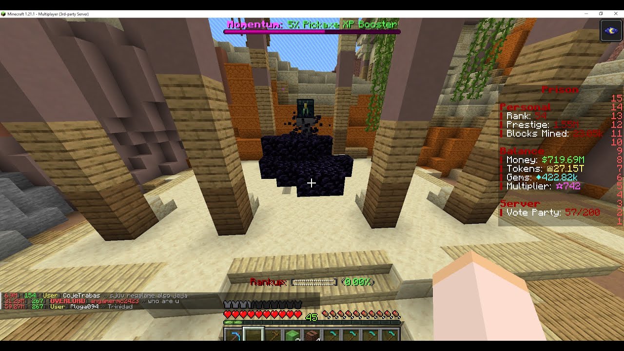 Grinding Through Acuma MC Prison - No Commentary Minecraft Gameplay EP 2