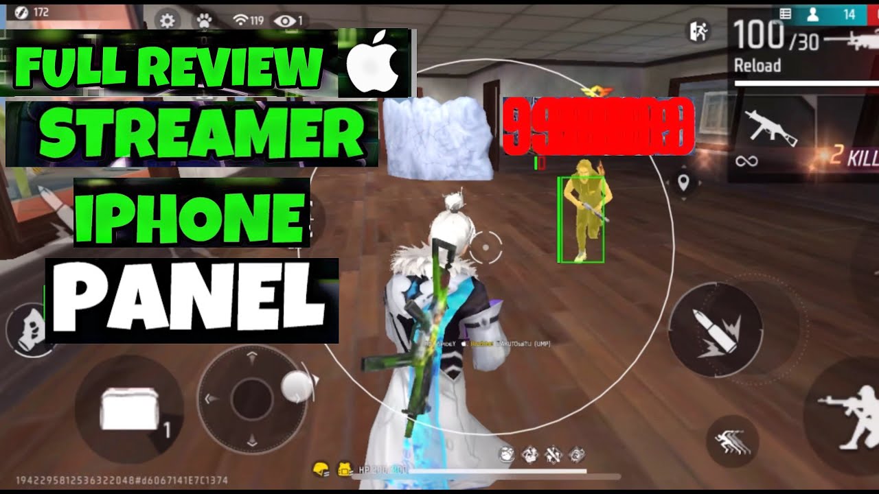 FREE FIRE STREAMER PANEL FOR IPHONE | HIDDEN ON SCREENSHARE | ANTIBAN HACK FOR IPHONE FREE FIRE|