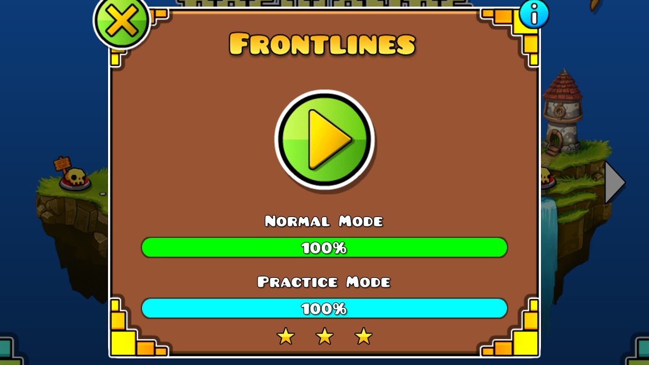 Geometry Dash World Walkthrough - Level 5 (Frontlines)