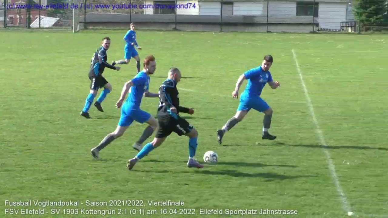 FSV Ellefeld - SV 1903 Kottengrün 2:1 (0:1), Vogtlandpokal Viertelfinale 2021/2022 am 16.04.2022