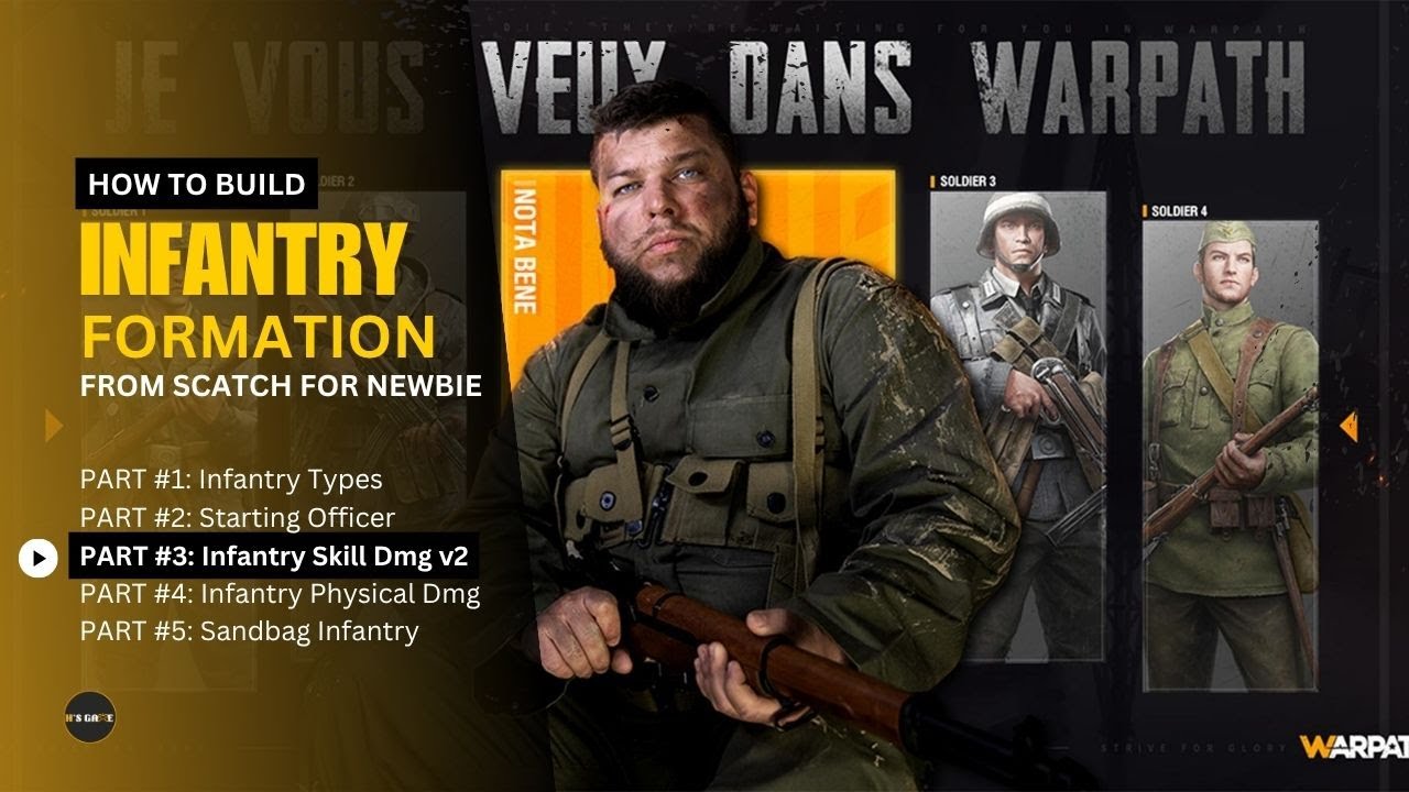 Hướng dẫn chơi Bộ binh: Sát Thương Kỹ Năng (cập nhật phiên bản 2) | Warpath v13