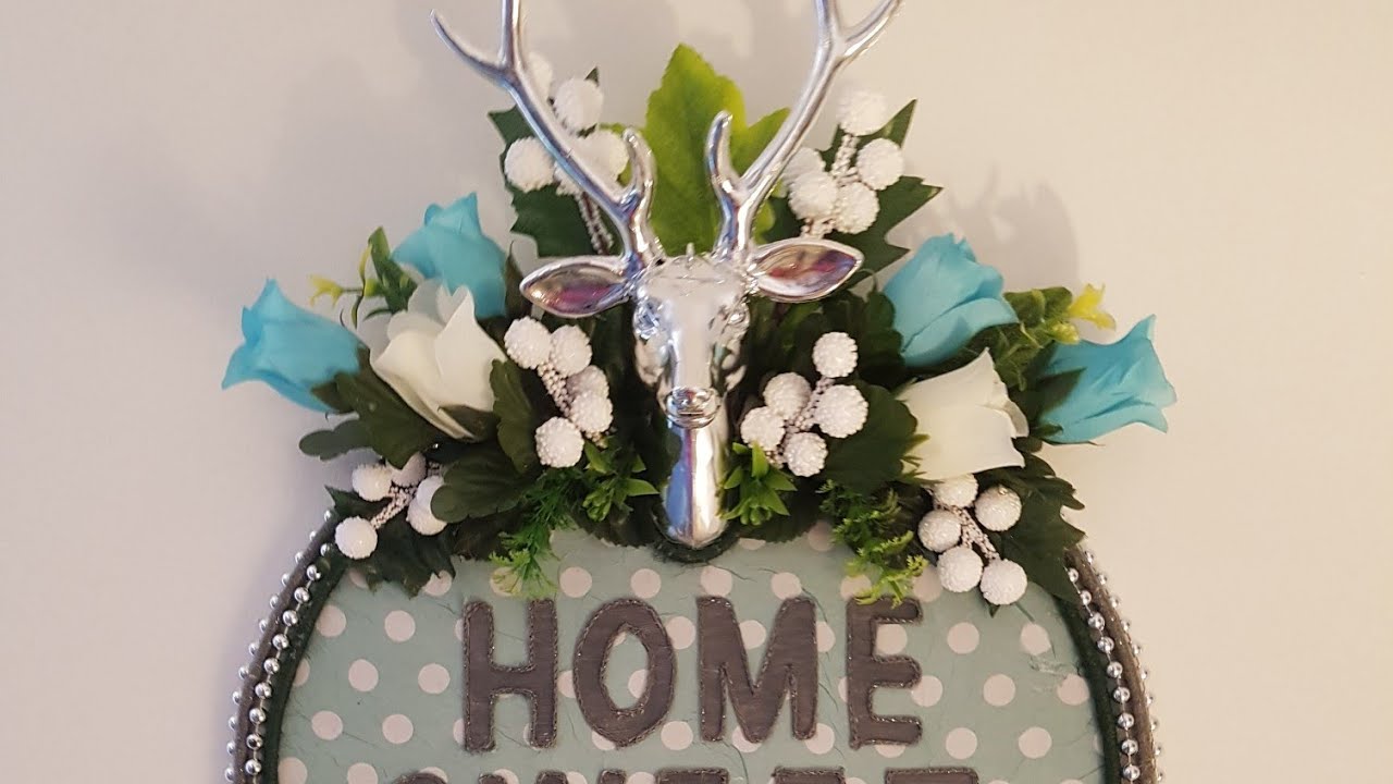 Diy, home sweet home decor, made from scraps of craft materials