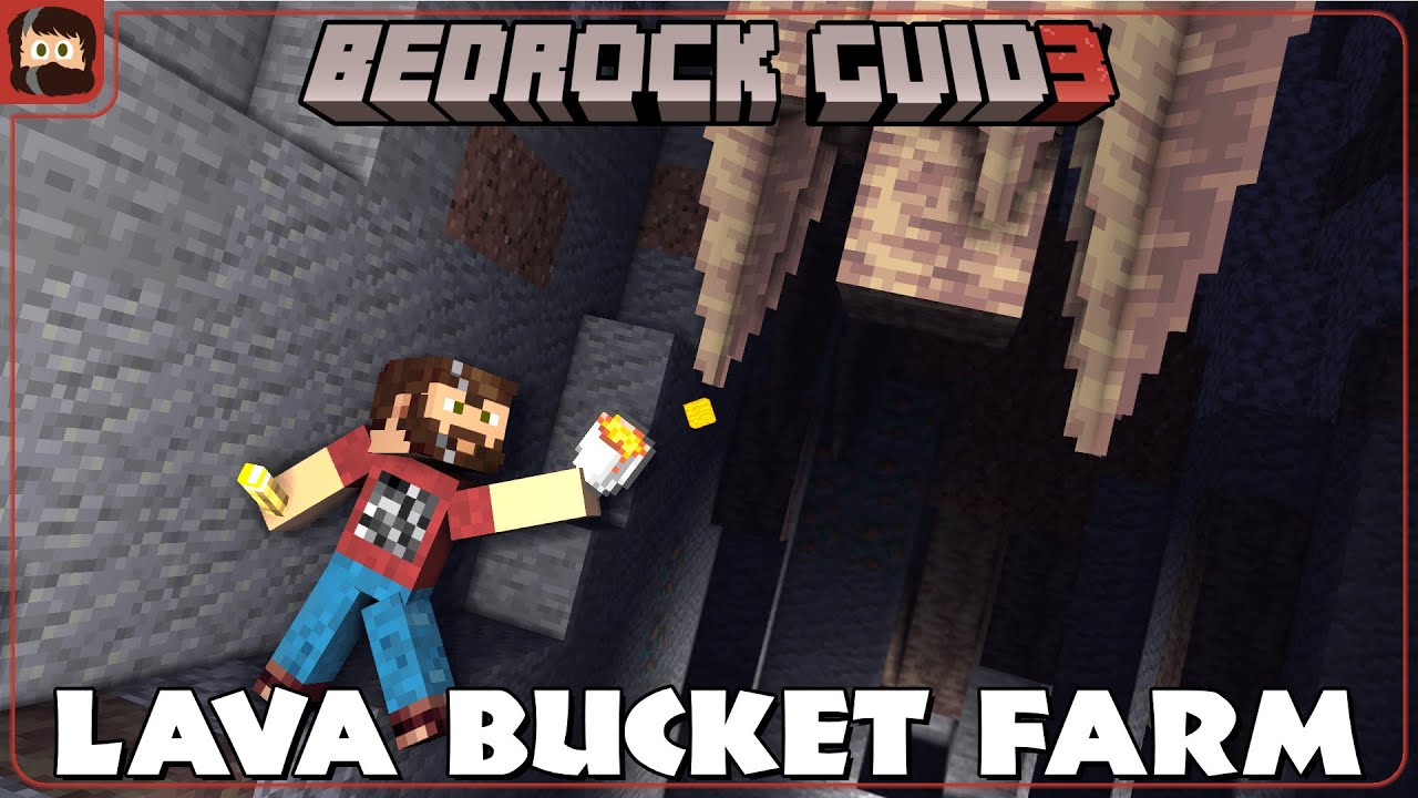 Lava Bucket Farm For INFINITE Fuel | Bedrock Guide S3 EP10 | Minecraft Tutorial Survival Lets Play