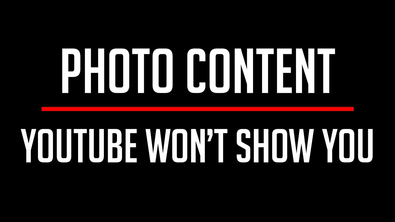 Photography Channels YouTube DOESN'T WANT To Show You!