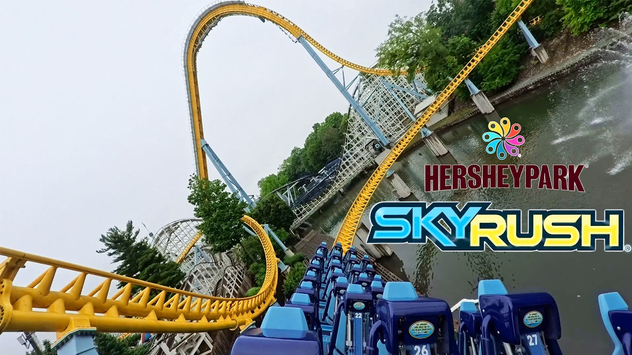 Skyrush Winged Hypercoaster 4K Back Seat POV - Hersheypark
