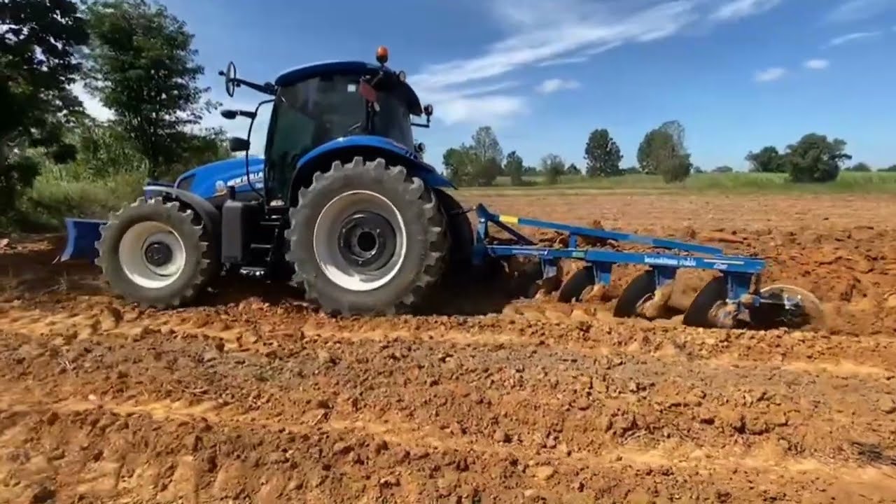 มาดู T6050 125HP ใหม่แกะกล่องไถหางบุกเบิก 5 จานใย 26 นิ้ว