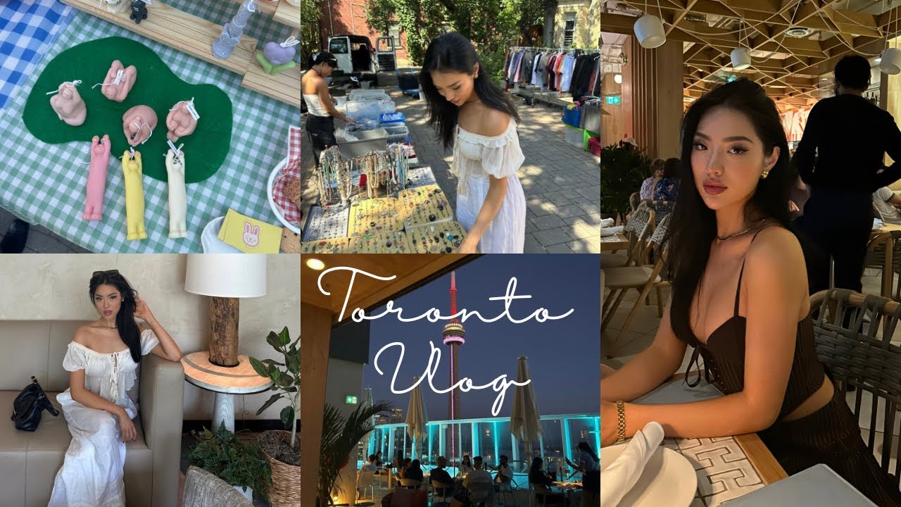 VLOG | Exploring Toronto: Shopping, markets, going out, dressing up, yacht, chinatown, food, etc!