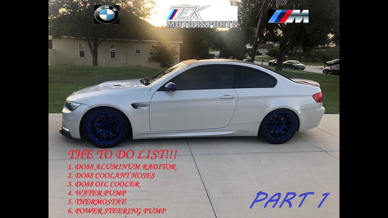 BMW E92 M3, installing DO88 radiator/hoses & DO88 oil cooler and more Part 1