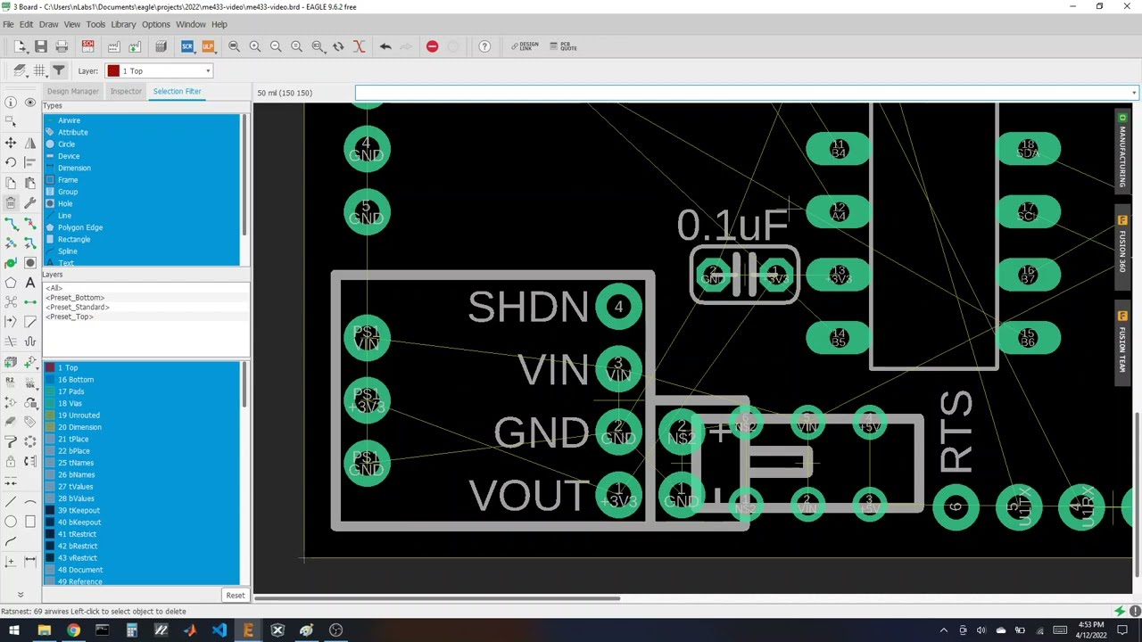 Eagle PCB Design 3/3 - PCB layout (2022)