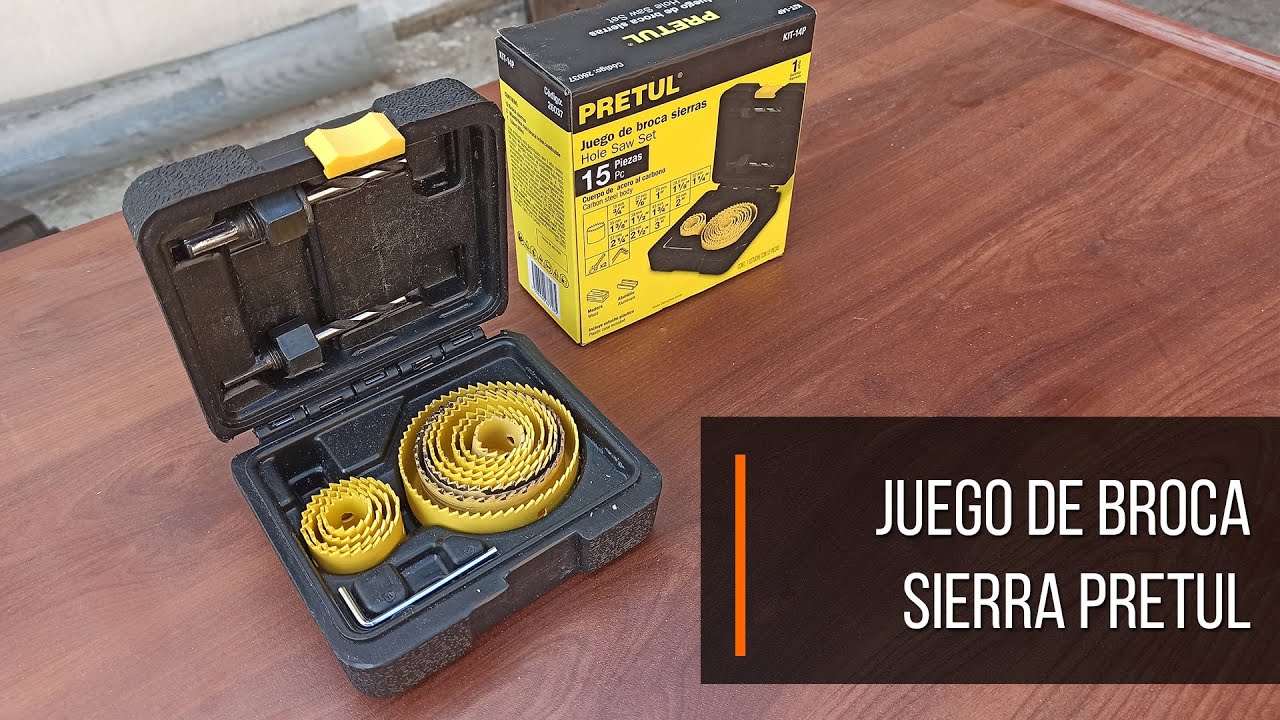 🔧 Juego de Broca Sierras para madera y aluminio 🔥 PRETUL KIT-14P 🔥