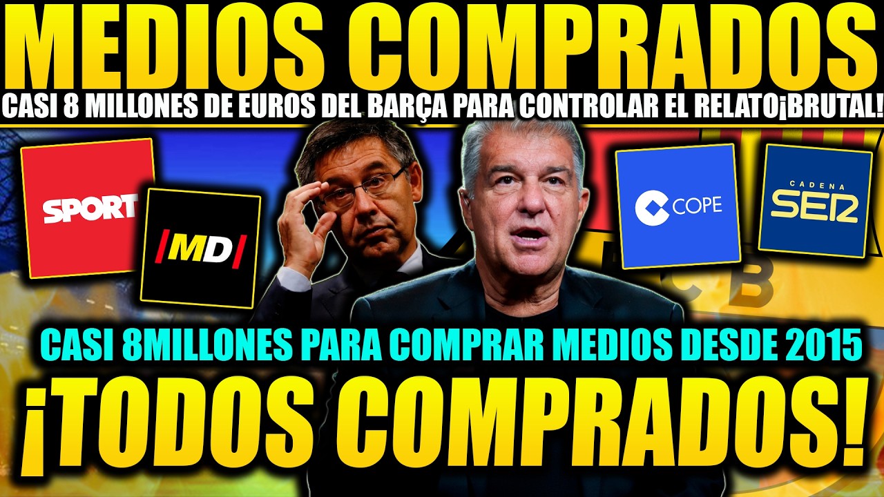 ¡BOMBAZO! EL BARÇA COMPRA LOS MEDIOS DESDE 2015 ¡SALEN TODAS LAS PRUEBAS! LÁSER, COPE, SPORT… 
