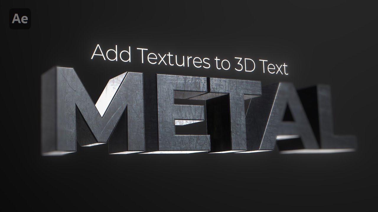 Добавление текстуры к 3D-тексту в After Effects