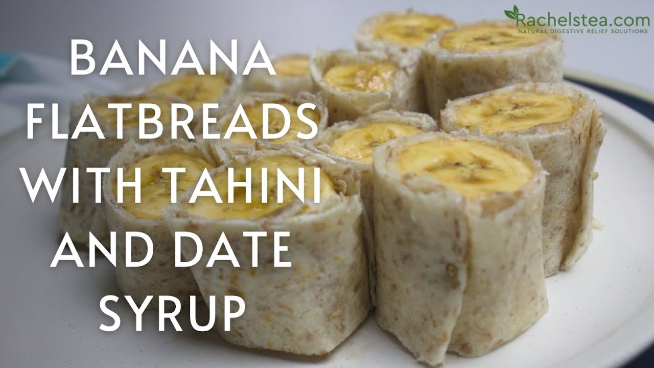 Banana Flatbreads with Tahini & Date Syrup