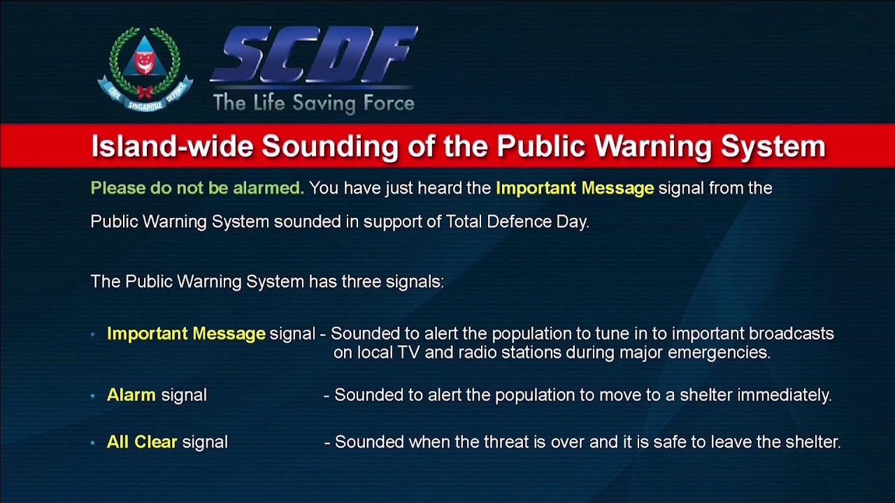SCDF PWS (TOTAL DEFENCE DAY)