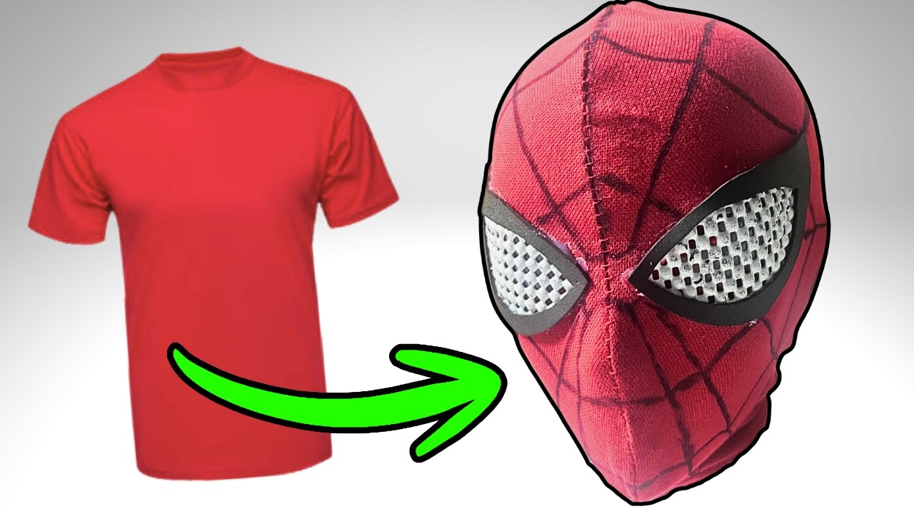 How to make a Spiderman mask from a T-shirt | Spider-Man Brand New Day