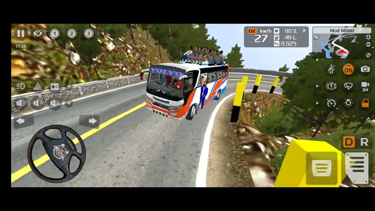 New deluxe bus driving