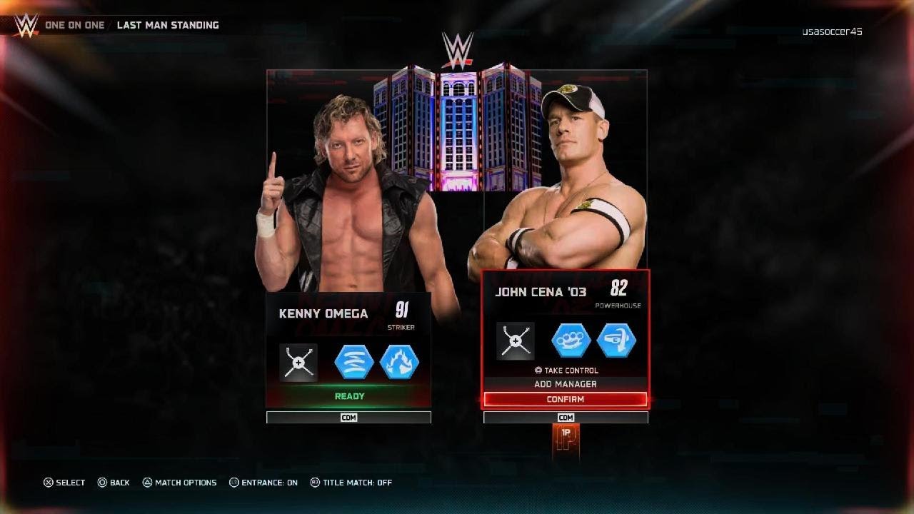 WWE 2K25 kenny omega vs john cena 