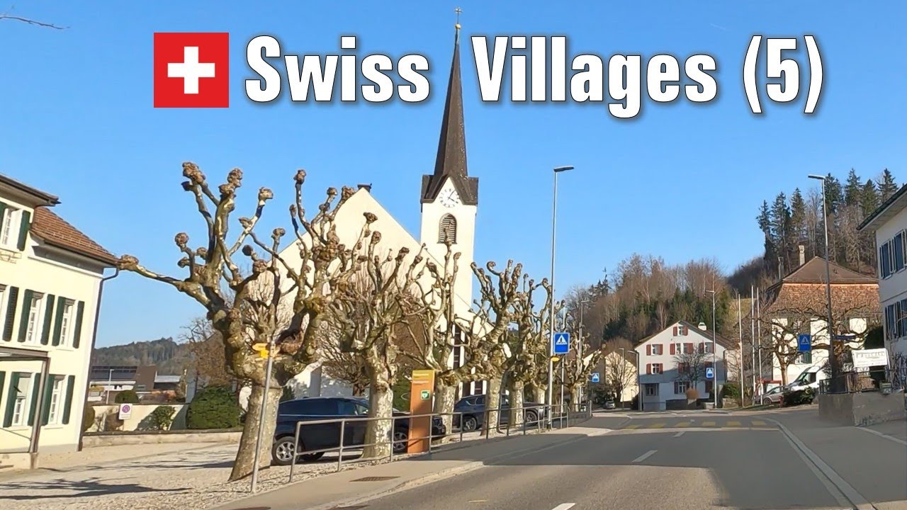 Beautiful Swiss Villages Ep#5 [4K] • Driving in Switzerland 🇨🇭