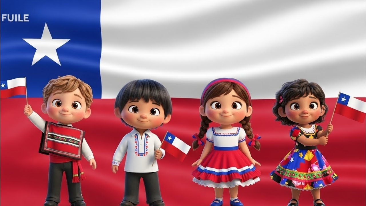 🇨🇱 Chile Kids Anthem | “Himno Nacional de Chile” | Kids Flags Learning | Chile History & Facts