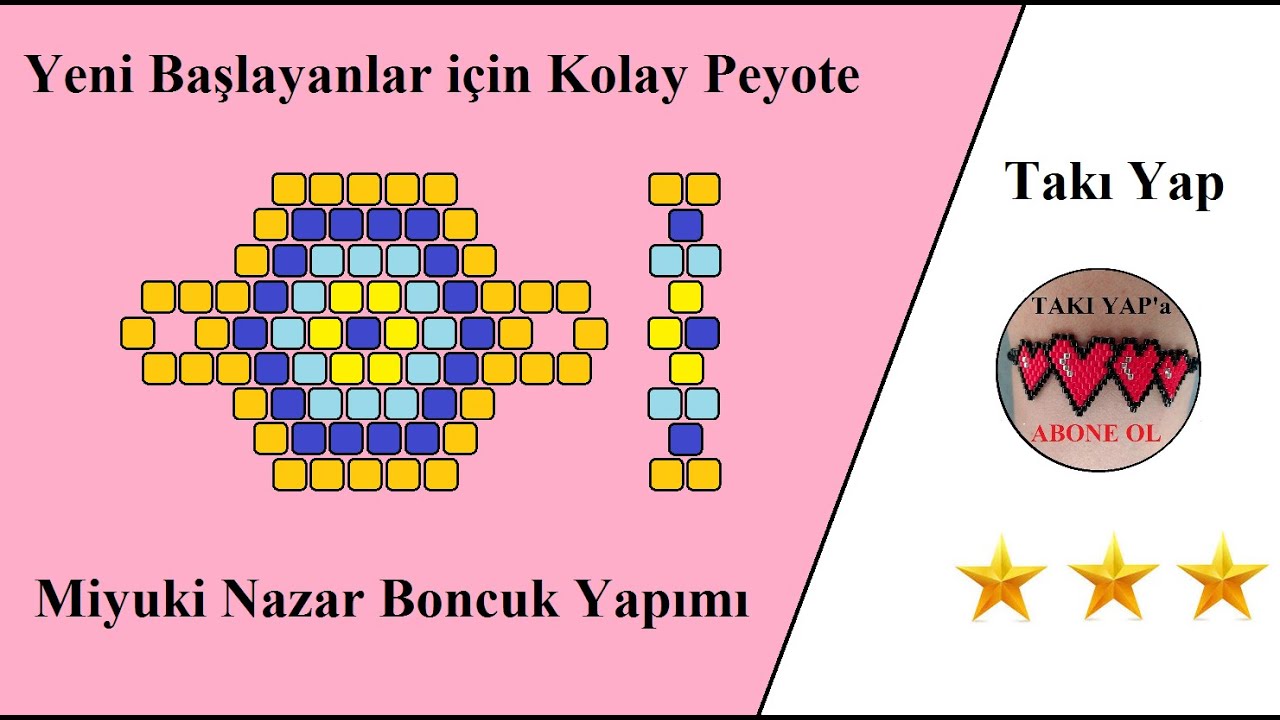 Yeni Başlayanlar için Kolay Mini miyuki nazar boncuklu bileklik yapımı Peyote Tekniği TAKI YAP 2021