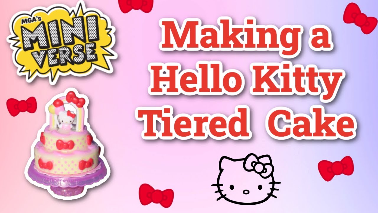 Многоярусный торт Hello Kitty! Минивселенная, сделай его мини-серией Sanrio!